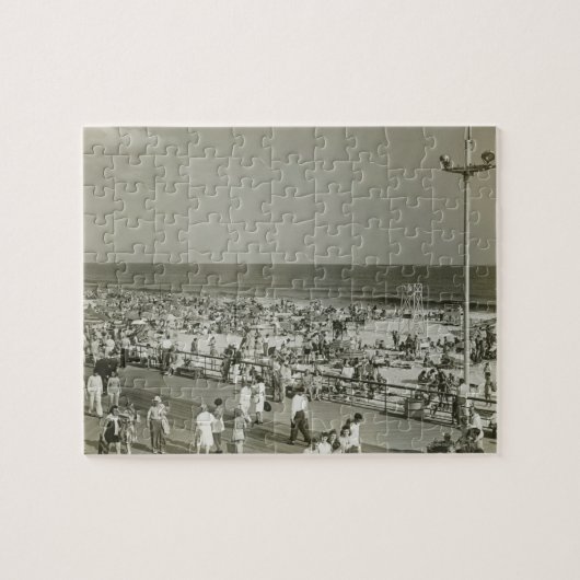 Überfüllter Strand Puzzle (Horizontal)