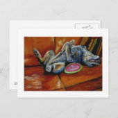 Übergabe an den Frisbee Postkarte (Vorne/Hinten)