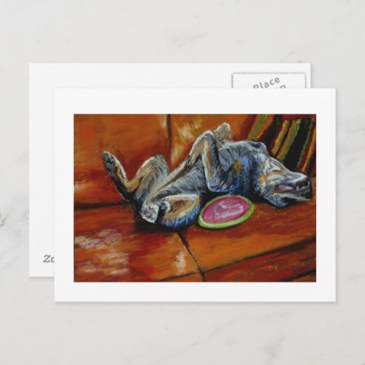 Übergabe an den Frisbee Postkarte (Vorne/Hinten)