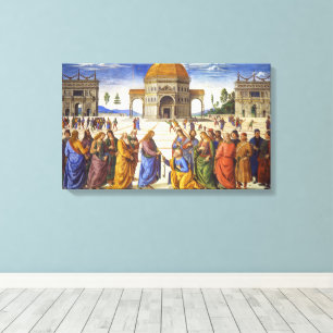 Übergabe der Schlüssel Pietro Perugino Leinwanddruck