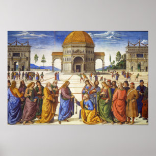 Übergabe der Schlüssel Pietro Perugino Poster