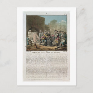 Übergabe der Stadt Madras, 1746, eingraviert durch Postkarte