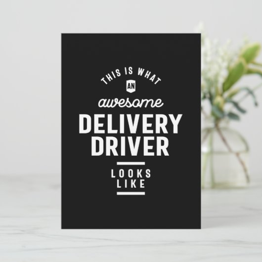 Übergabe des Auftrags des Fahrers Dankeskarte (Stehend Vorderseite)