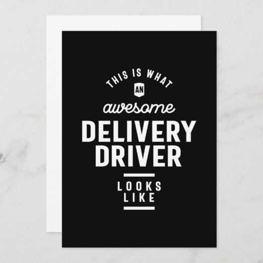 Übergabe des Auftrags des Fahrers Dankeskarte (Vorne/Hinten)