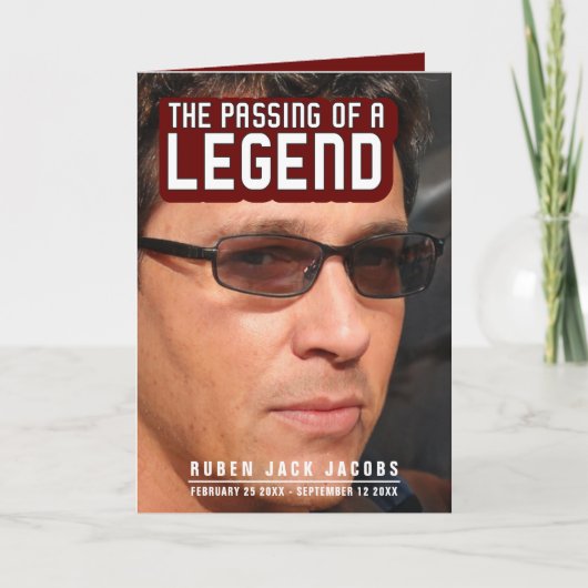 Übergabe einer Legende Beerdigung Dienstprogramm r Programm (Vorderseite)