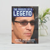 Übergabe einer Legende Beerdigung Foto blauer Gede Ankündigung (Stehend Vorderseite)