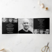 Übergabe einer Legende Beerdigung Service Mono 12 Dreifach-gefaltete Programmkarte (Innenseite)