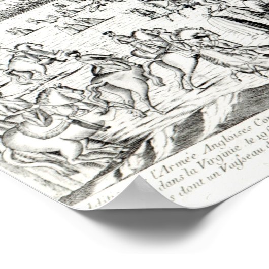 Übergabe in Yorktown, 1781 Poster (Ecke)