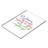 Übergabe Novena Notizblock (Linke Seite)