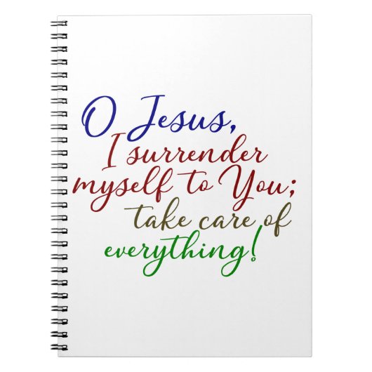 Übergabe Novena Notizblock (Vorderseite)