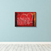 Übergabe von All Matthew 22:37 Foto Art Leinwanddruck (Insitu (Holzboden))