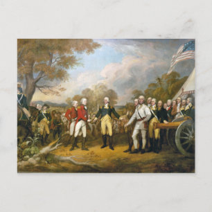 Übergabe von General Burgoyne durch John Trumbull Postkarte