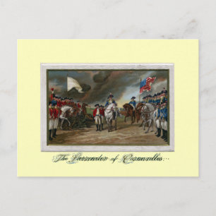 Übergabe von Lord Cornwallis bei Yorktown Postkarte