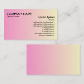Übergang - rosa bis blassgelb visitenkarte (Vorne/Hinten)