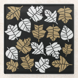 Übergang von Herbst zu Natur Glasuntersetzer