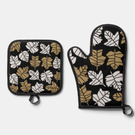 Übergang von Herbst zu Natur Ofenhandschuh & Topflappen-Set