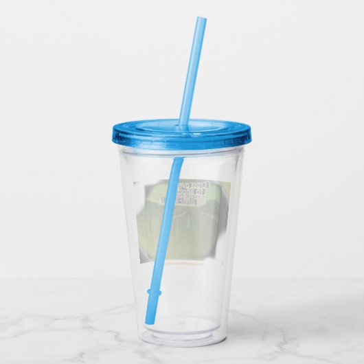 Übergang zu einer anderen Dimension 3D Acryltrinkbecher (Rückseite)