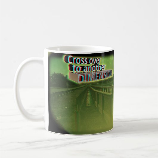Übergang zu einer anderen Dimension 3D Kaffeetasse (Links)