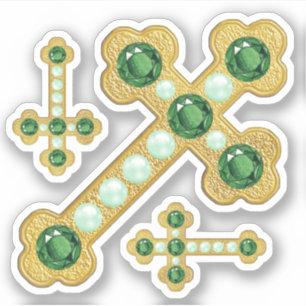 Übergänge mit Imitaten Emeralds & Pearls - Aufkleber