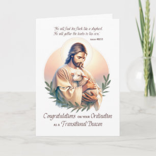 Übergangs-Deakon-Ordination Glückwunsch Karte