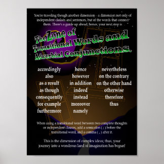 Übergangs- und Adverbialkonjunktionen Poster