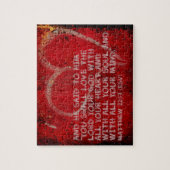 Übergeben aller Matthew-22:37 Scripture-Foto-Kunst Puzzle (Vertikal)