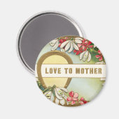 Übergeben an Mutter Horseshos Blume Magnet (Vorderseite/Rückseite)