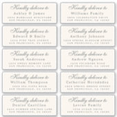 Übergeben an Skriptgastadresse Ivory Labels (Vorderseite)