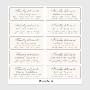 Übergeben an Skriptgastadresse Ivory Labels