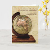 Übergeben der Bar Law School Old World Globe Karte (Gelbe Blume)