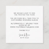 Übergeben der Liebe Scan QR Code-Hochzeitstabelle Begleitkarte (Rückseite)