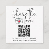 Übergeben der Liebe Scan QR Code-Hochzeitstabelle Begleitkarte (Vorderseite)