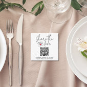 Übergeben der Liebe Scan QR Code-Hochzeitstabelle Begleitkarte