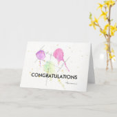 Übergeben der Prüfung Glückwunsch Karte (Gelbe Blume)