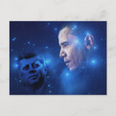 Übergeben der Torch, John F. Kennedy Barack Obama Postkarte (Vorderseite)