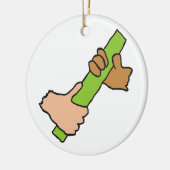 Übergeben des Batons Keramik Ornament (Links)