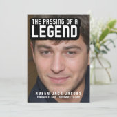 Übergeben einer Legende Beerdigung Foto-Vorlage la Ankündigung (Stehend Vorderseite)