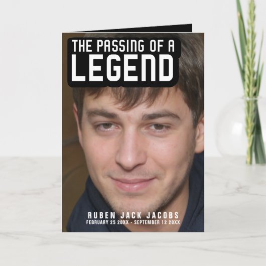 Übergeben einer Legende Beerdigung-Service-Program Programm (Vorderseite)