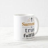 Übergeben ist erfülltes Vertrauen Ästhetischer Gla Kaffeetasse (VorderseiteRechts)