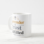 Übergeben ist erfülltes Vertrauen Ästhetischer Gla Kaffeetasse (Vorderseite Links)