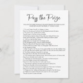 Übergeben Sie das Brautparty des Preises Einladung (Vorderseite)