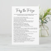 Übergeben Sie das Brautparty des Preises Einladung (Stehend Vorderseite)