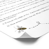 Übergeben Sie das Gedicht Brautparty Bee & Eukalyp Poster (Ecke)