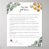 Übergeben Sie das Gedicht Brautparty Bee & Eukalyp Poster (Vorne)