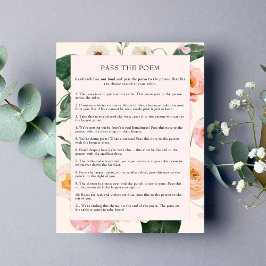 Übergeben Sie das Gedicht | Pink Peach Floral Brau