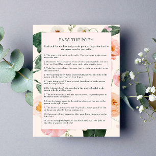 Übergeben Sie das Gedicht Pink Peach Floral Brau