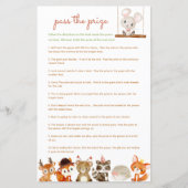 Übergeben Sie das preisgekrönte Baby Dusche Spiel (Vorderseite)