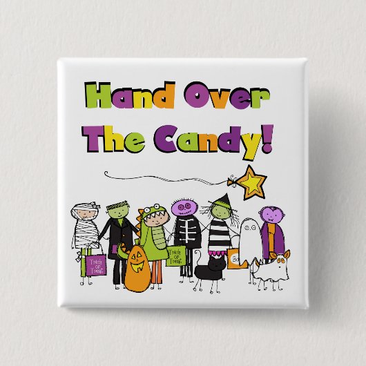 Übergeben Sie die kandy Halloween-Hemden und Gesch Button (Vorderseite)