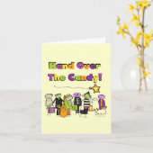 Übergeben Sie die kandy Halloween-Hemden und Gesch Karte (Gelbe Blume)