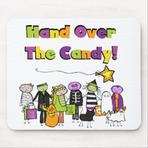 Übergeben Sie die kandy Halloween-Hemden und Gesch Mousepad